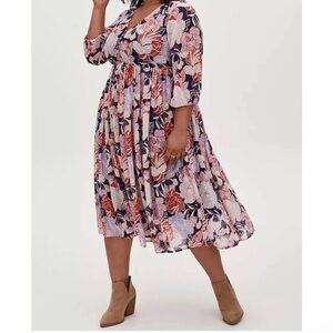 Torrid floral midi dress 1x